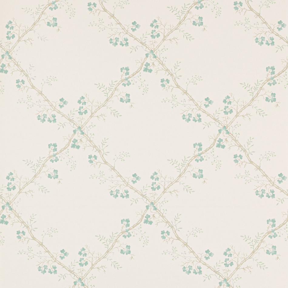 W7008-03 Trefoil Trellis Small Design II Wallpaper by Colefax and Fowler