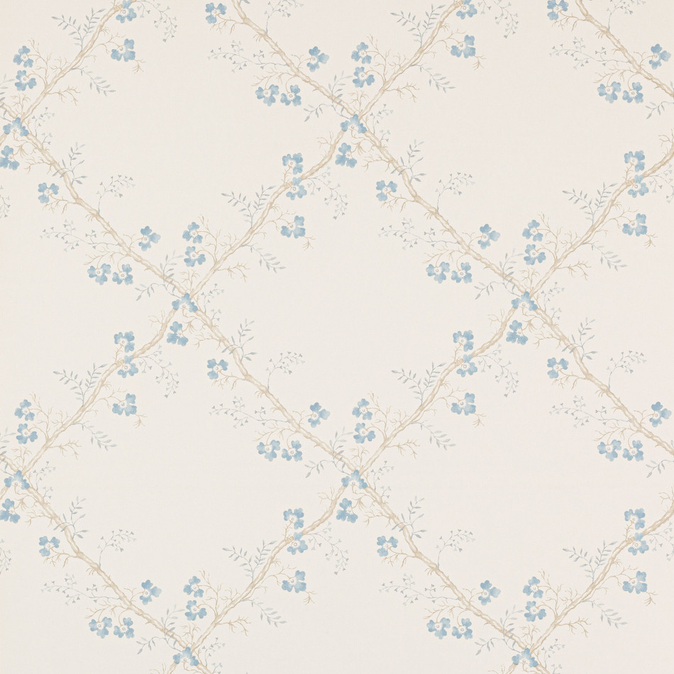 W7008-04 Trefoil Trellis Small Design II Wallpaper by Colefax and Fowler