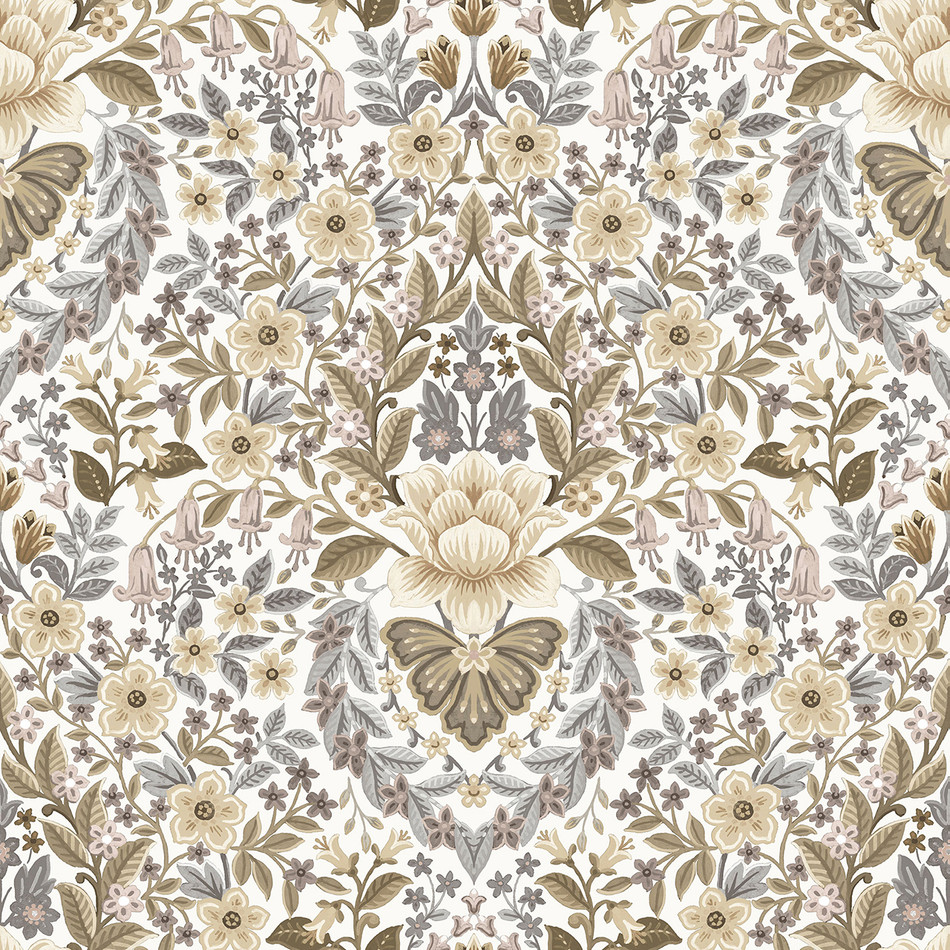 18516 Floral Damask Into The Wild Wallpaper by Galerie