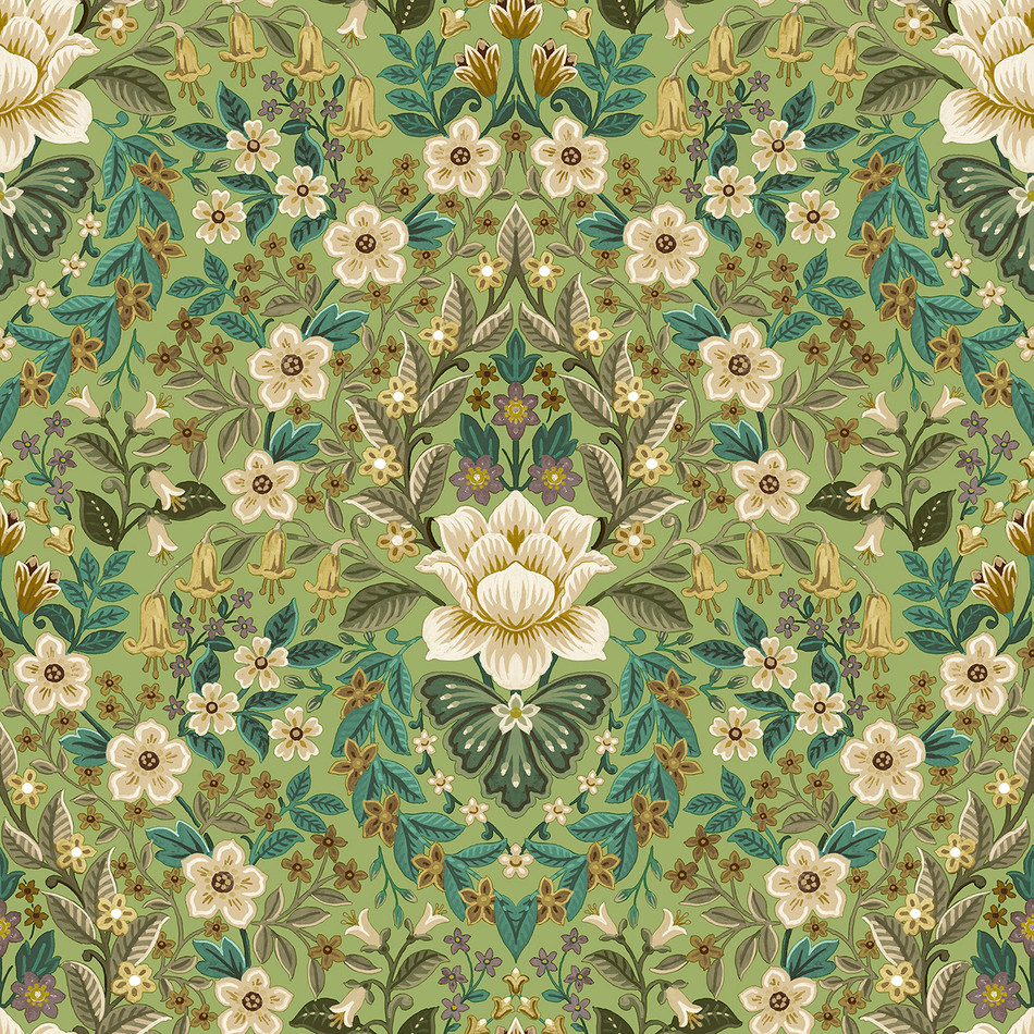 18517 Floral Damask Into The Wild Wallpaper by Galerie