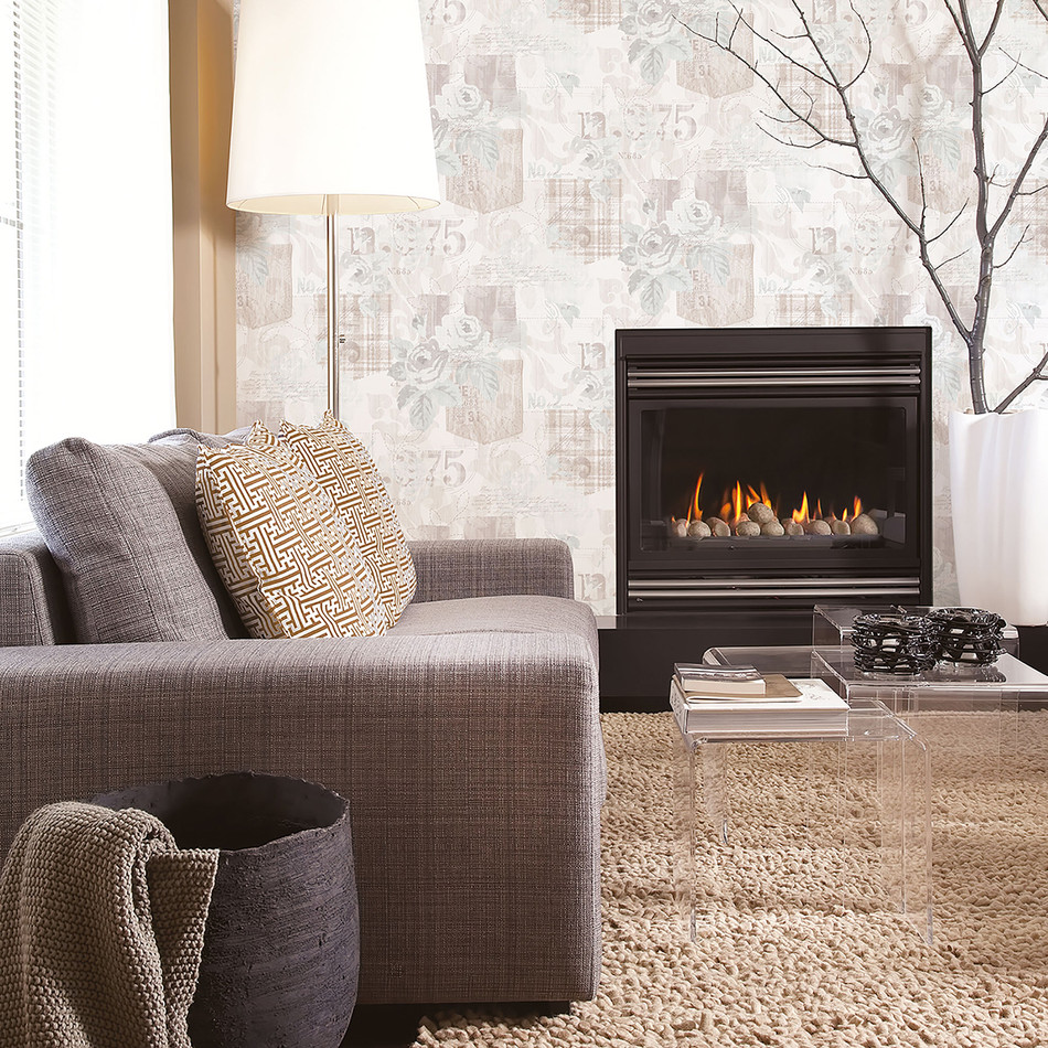 G56263 Denim Rose Floral Trail Nordic Elements Wallpaper by Galerie