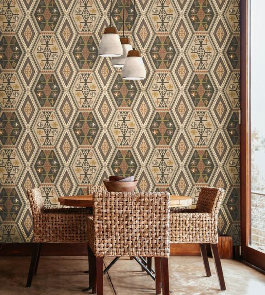 FG098/A15 Buckland Icons Wallpaper by Mulberry Home