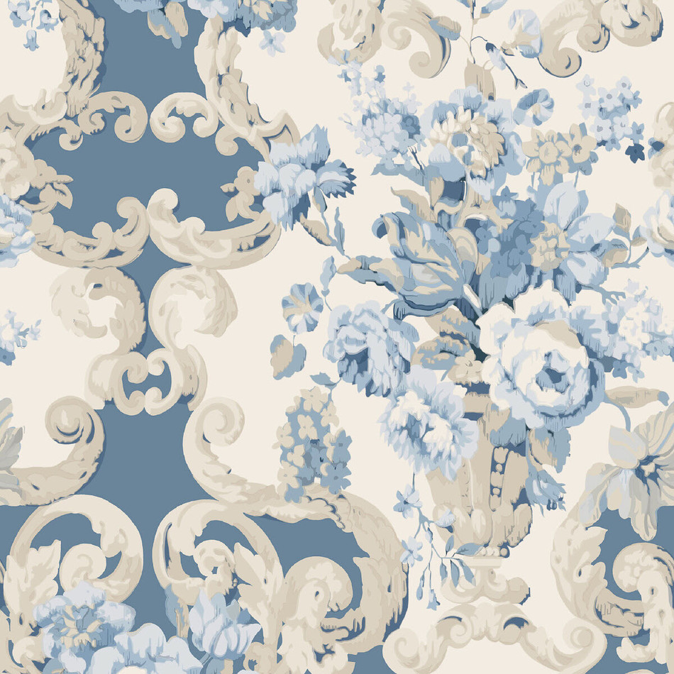 FG103/H101 Floral Rococo Icons Wallpaper by Mulberry Home