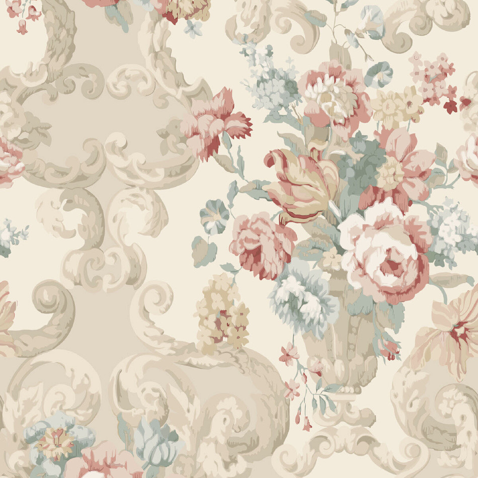 FG103/R114 Floral Rococo Icons Wallpaper by Mulberry Home