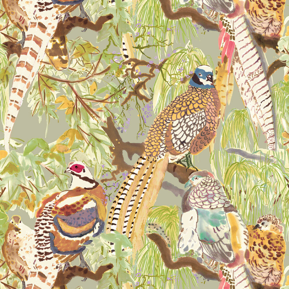 FG101/Y101 Game Birds Icons Wallpaper by Mulberry Home