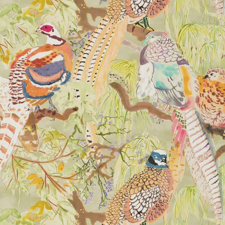 FG085/Y101 Game Birds Modern Country Wallpaper By Mulberry Home