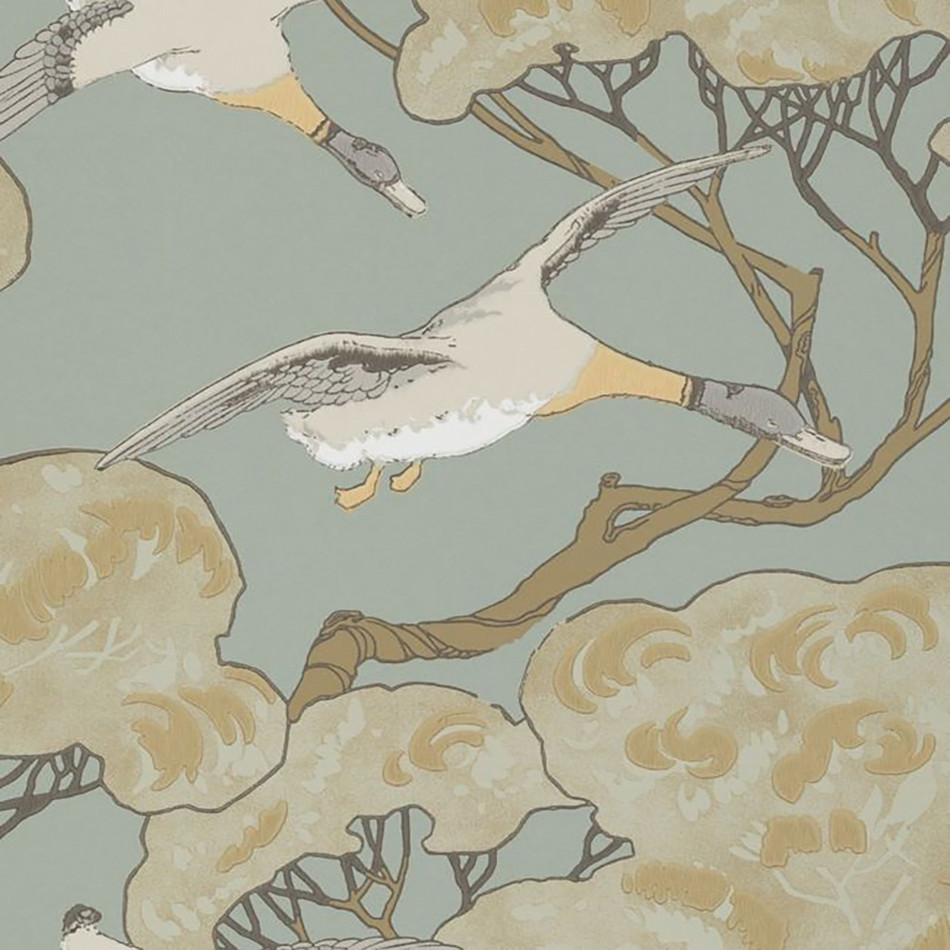 FG090/H54 Flying Ducks Modern Country Wallpaper By Mulberry Home