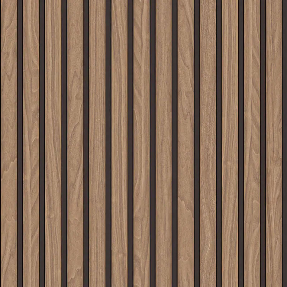 GB 2920 Wood Slat Walnut Wallpaper by Belgravia Zambaiti Parati