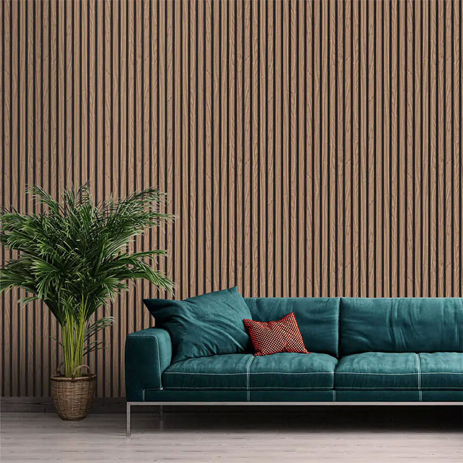GB 2920 Wood Slat Walnut Wallpaper by Belgravia Zambaiti Parati
