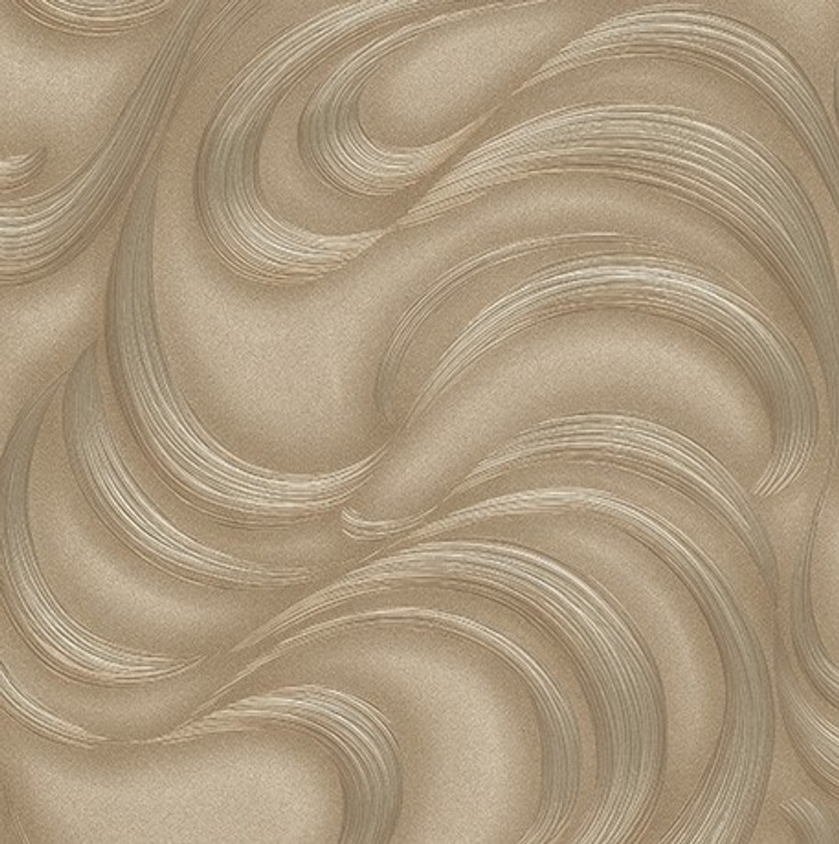 10220-30 Waves Gold Metallic Fashion for Walls 2 Wallpaper By Erismann