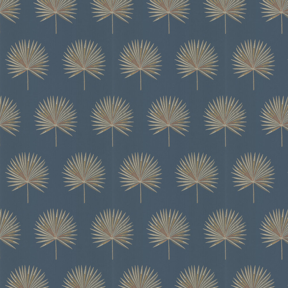 J182W-05 Navy and Silver Fortunei Atmosphere VI Wallpaper by Jane Churchill