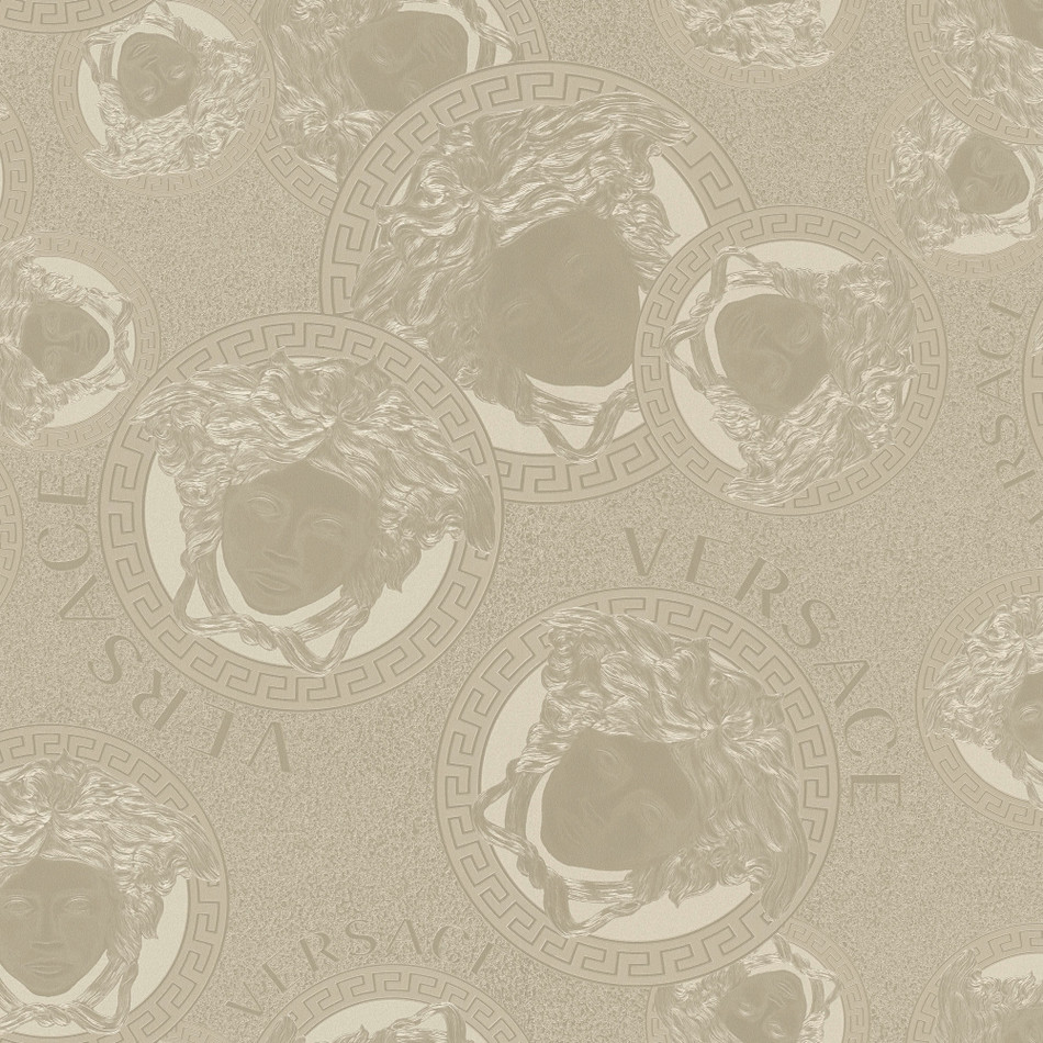 38461-3 Champagne Medusa Amplified Versace 5 Wallpaper By A S Creation