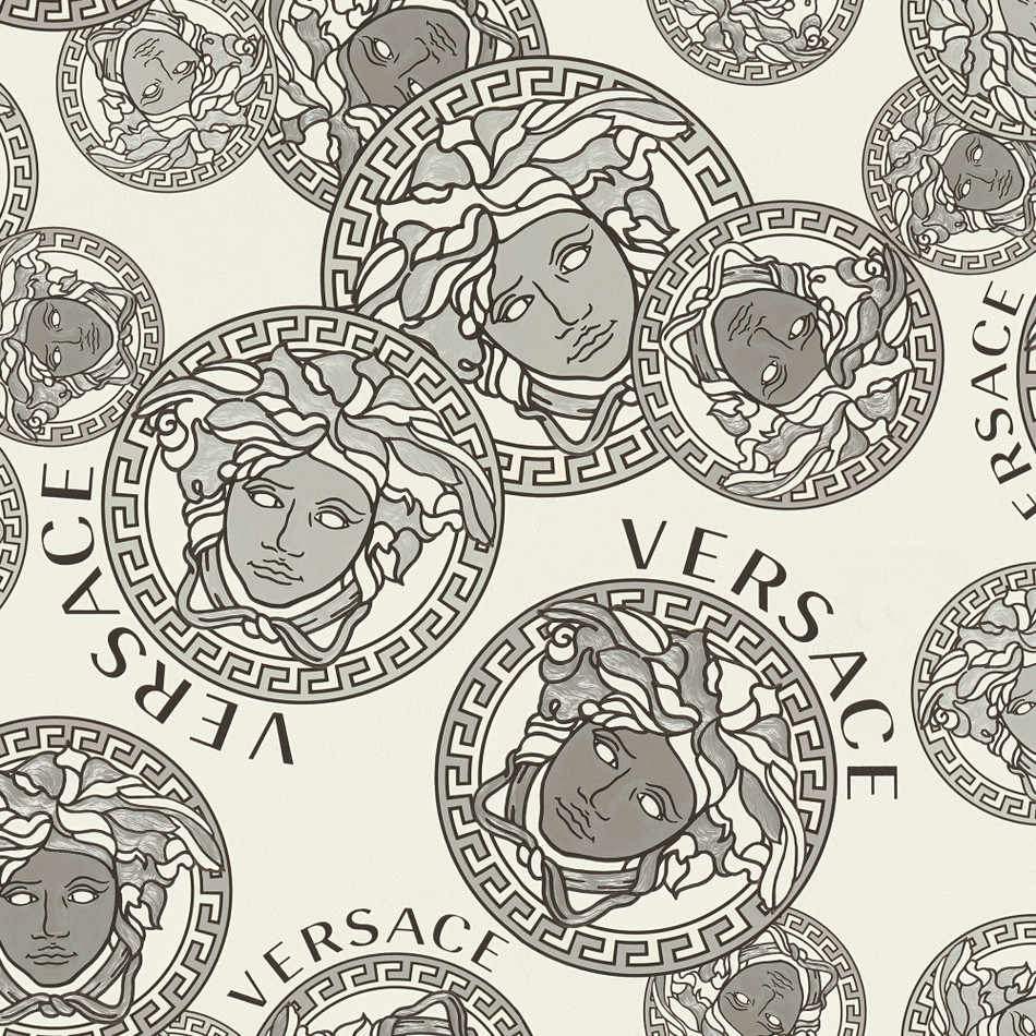 38610-2 Silver Grey Medusa Amplified Versace 5 Wallpaper By A S Creation