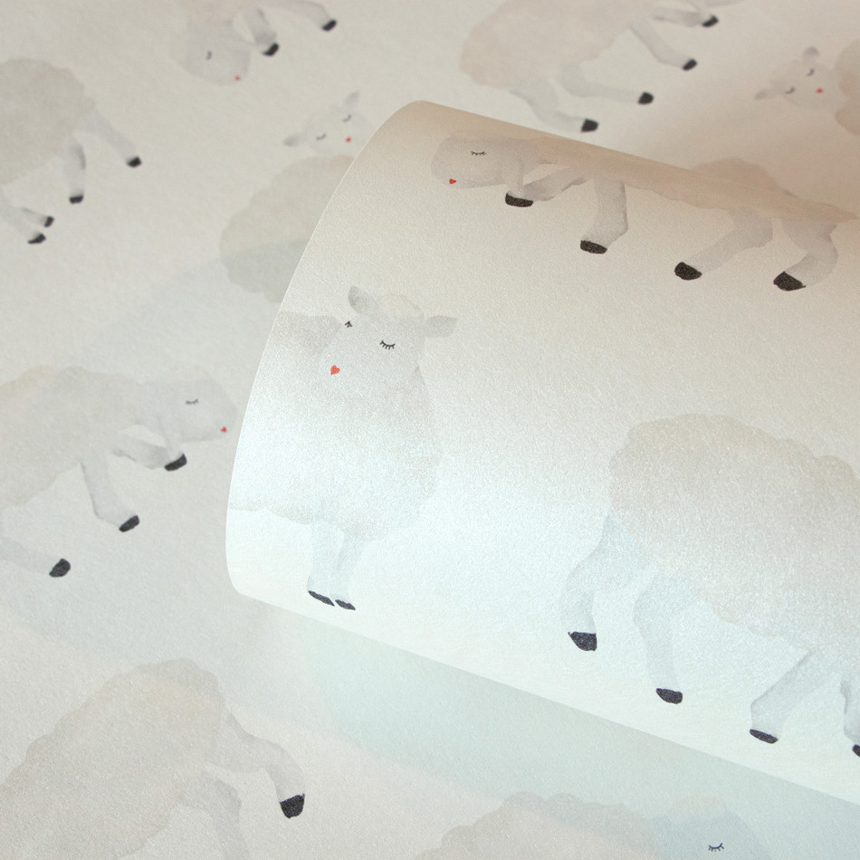 26826 White Sweet Sheep Great Kids Wallpaper By Hohenberger