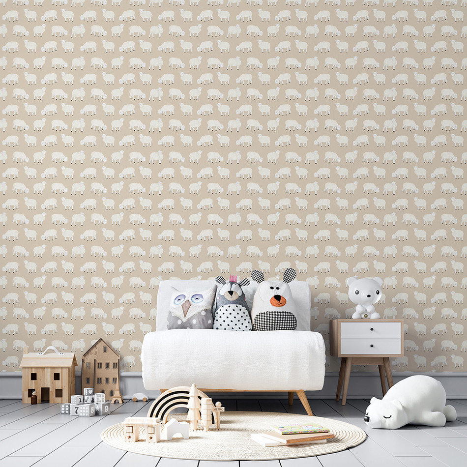 26830 Beige Sweet Sheep Great Kids Wallpaper By Hohenberger