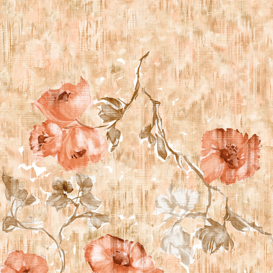 26963 Aurora Red Peach Petunia Twinwall Julie Feels Home Wallpaper By Hohenberger Galerie