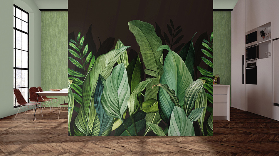 18002 Tropical Forest Wall Mural Blackberry By Hohenberger