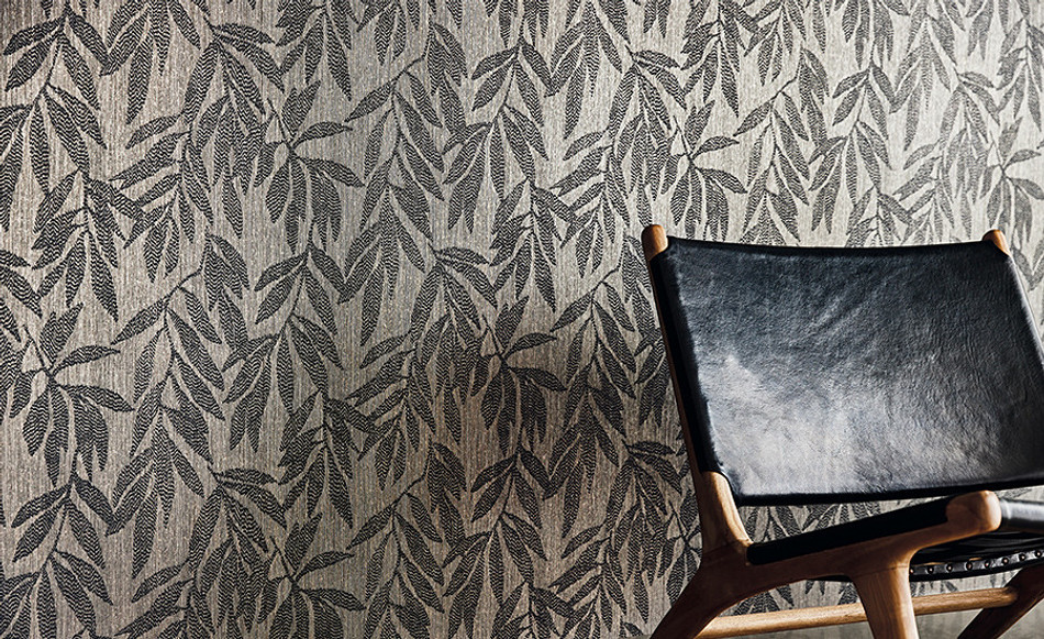 W436/04 Swedish Grey Delphie Picota Wallpaper By Romo