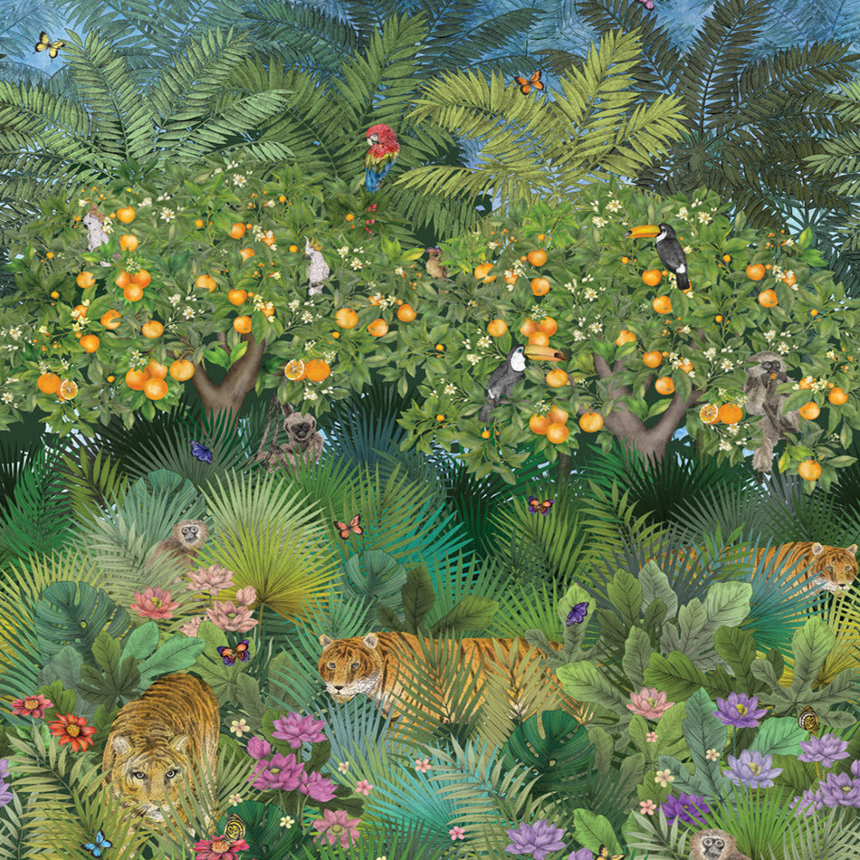 W7492-01 Tiger Grove Wallpaper By Matthew Williamson