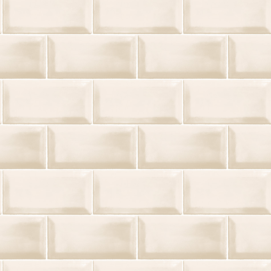G45444 Metro Tile Just Kitchens Beige Wallpaper By Galerie