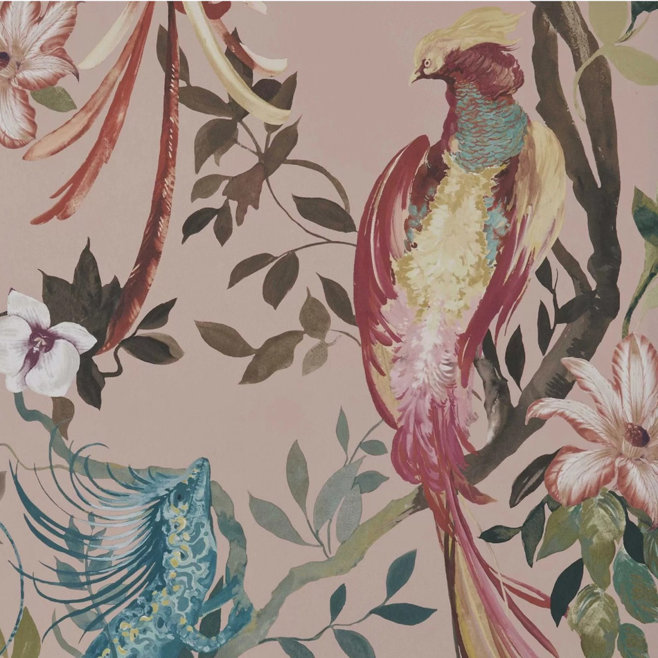 2109-157-03 Pavilion Bird Sonnet Blush Pink Wallpaper By 1838 Wallcoverings