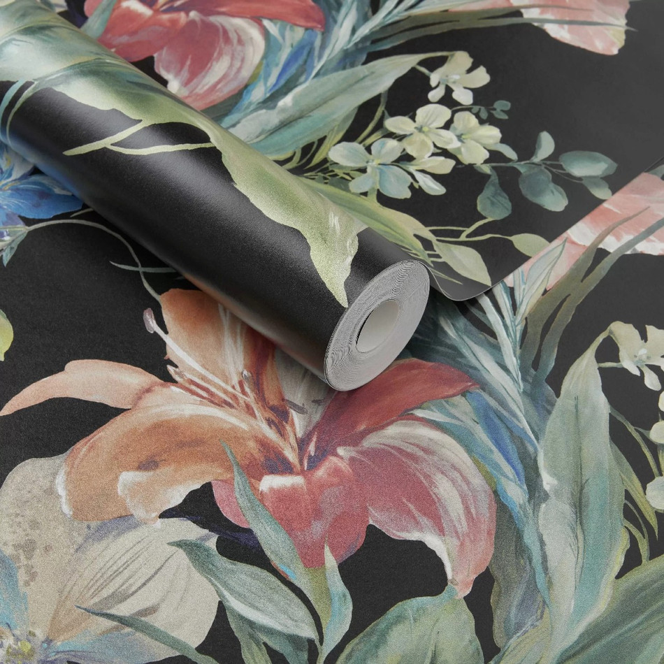 2109-154-03 Pavilion Lilliana Jet Black Wallpaper By 1838 Wallcoverings 2109-154-03 Pavilion Lilliana Jet Black Wallpaper By 1838 Wallcoverings