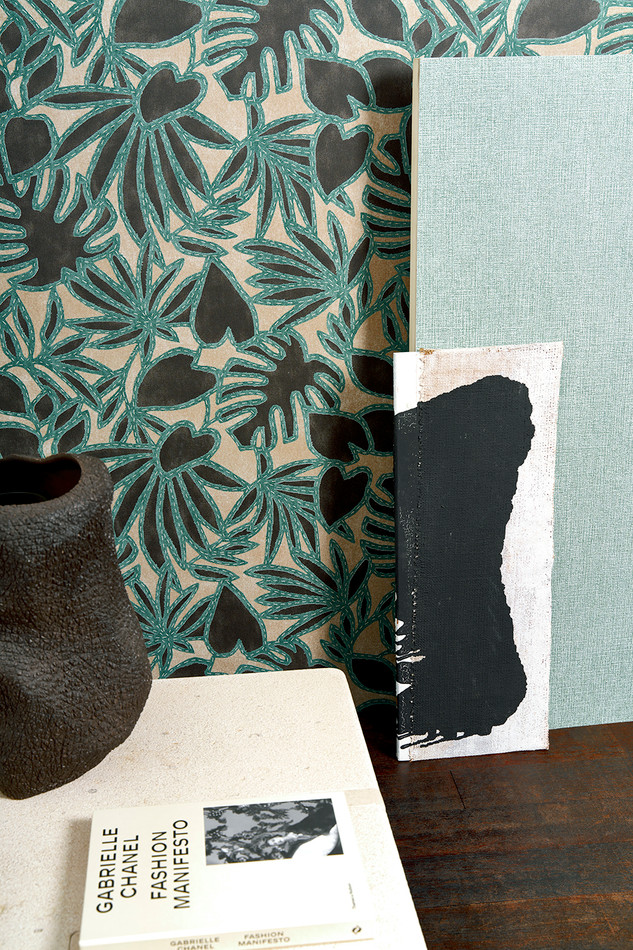 57581 Botanis Essentials Costura Nutmeg Teal Wallpaper By Arte 57581 Botanis Essentials Costura Nutmeg Teal Wallpaper By Arte