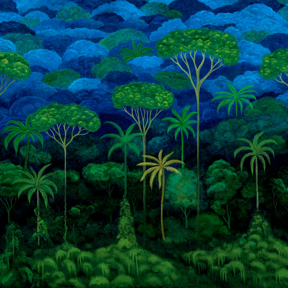 97650 Bright Midnight Ciel Tropical Décors & Panoramiques Wallpaper By Arte