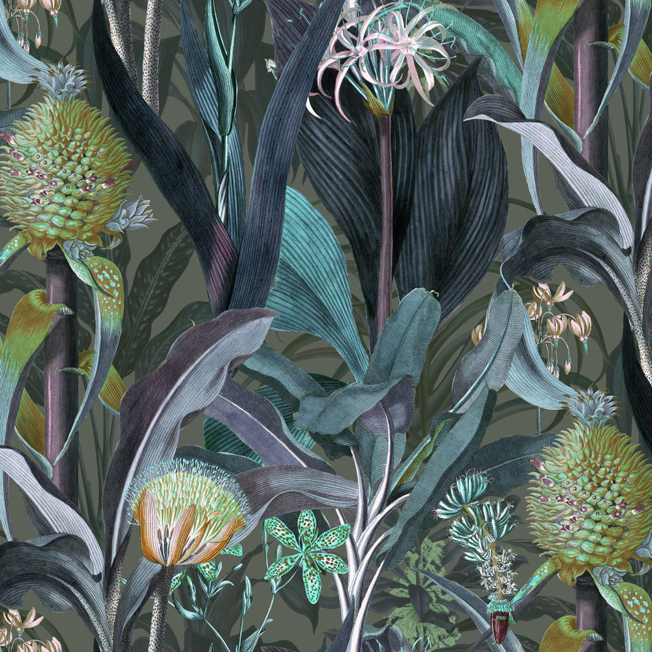 97600 Peacock Blooming Pineapple Décors & Panoramiques Wallpaper By Arte