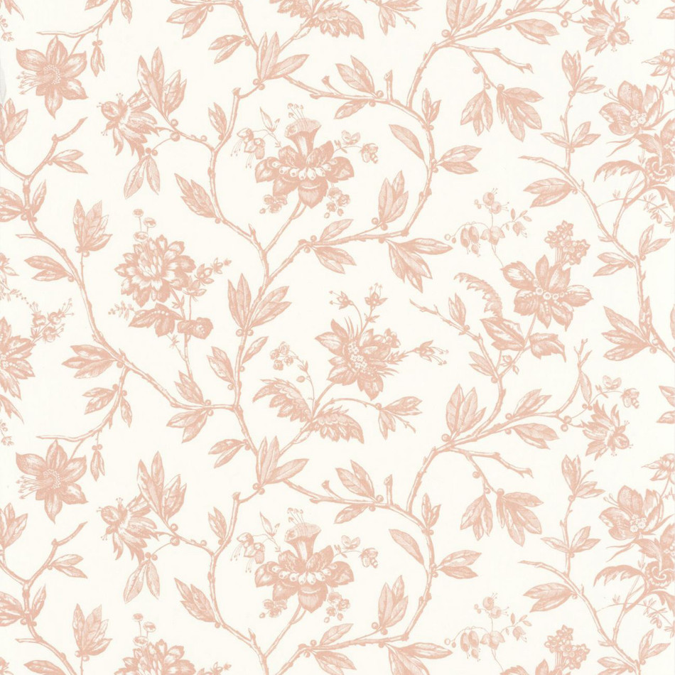 LBTJ87964122 Rosa Les Belles Toiles De Jouy Wallpaper by Casadeco