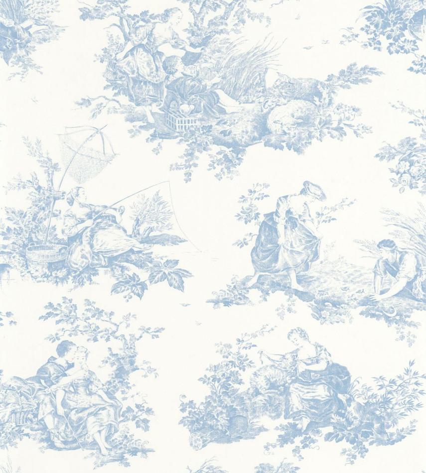 Toile De Jouy Wallpaper in Lavender  Lucie Annabel