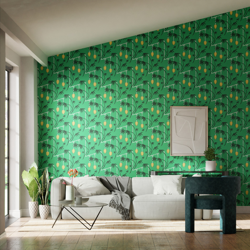 112938 Kimiko Colour 3 Bottle Green Wallpaper by Harlequin 112938 Kimiko Colour 3 Bottle Green Wallpaper by Harlequin