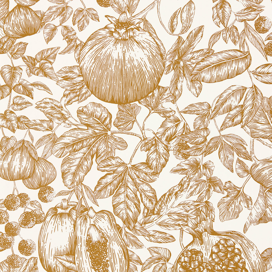 112925 Melograno Colour 3 Gold Wallpaper by Harlequin