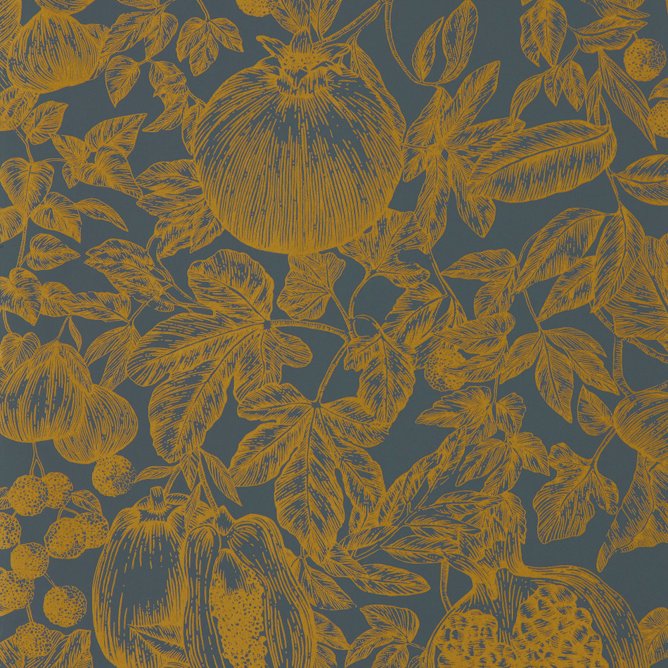 112926 Melograno Colour 3 Gold Wallpaper by Harlequin