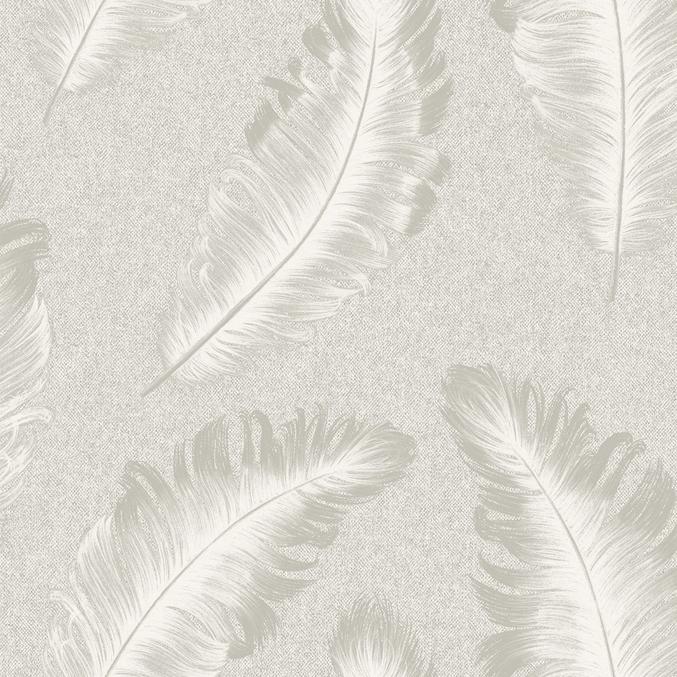 4400 Ciara Feather Soft Silver Wallpaper by Belgravia Zambaiti Parati