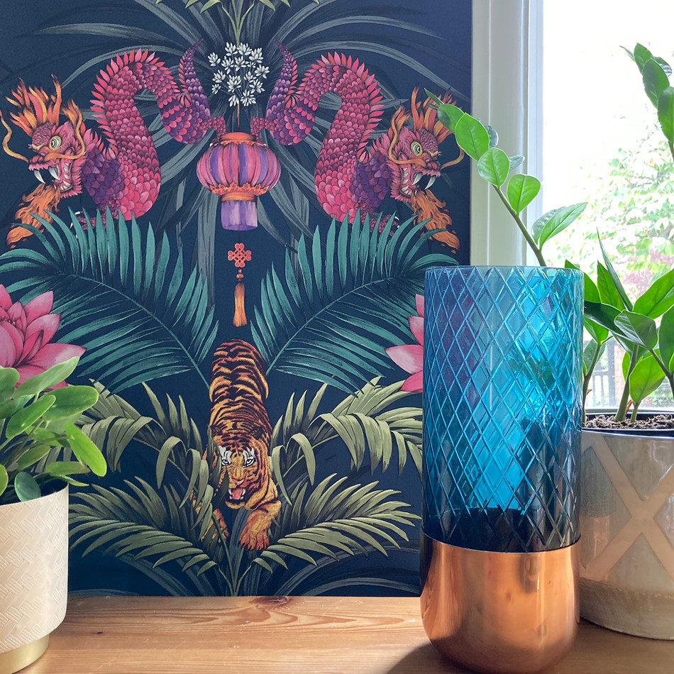 3911 Wilson Oriental Tiger Green Wallpaper by Belgravia 3911 Wilson Oriental Tiger Green Wallpaper by Belgravia