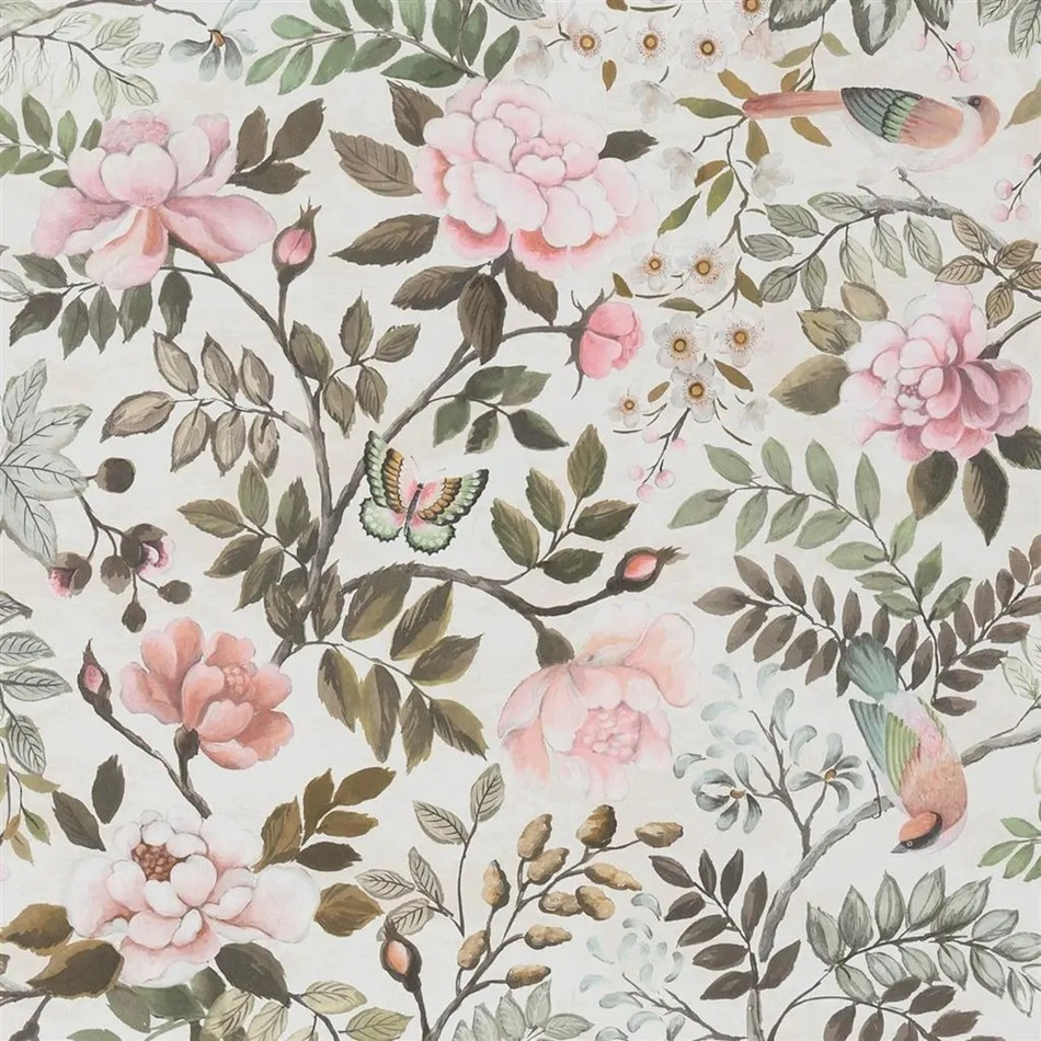 PDG1146/07 Porcelaine De Chine Peony Wallpaper by Designers Guild