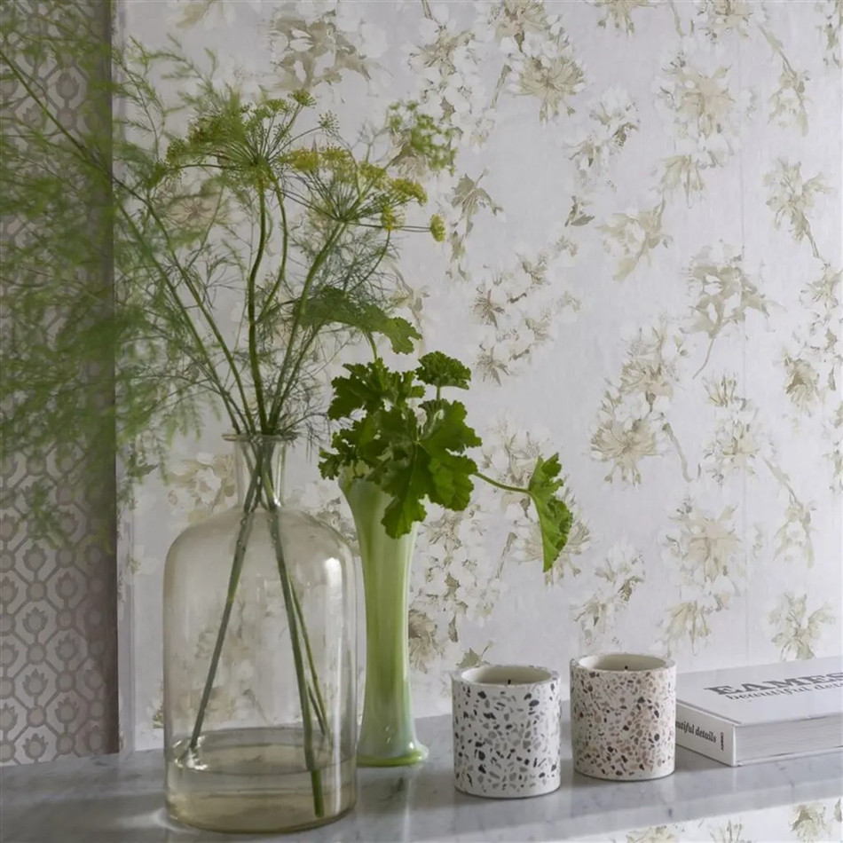 PDG1148/01 Fleur D'Assam Porcelaine De Chine Pearl Wallpaper by Designers Guild PDG1148/01 Fleur D'Assam Porcelaine De Chine Pearl Wallpaper by Designers Guild