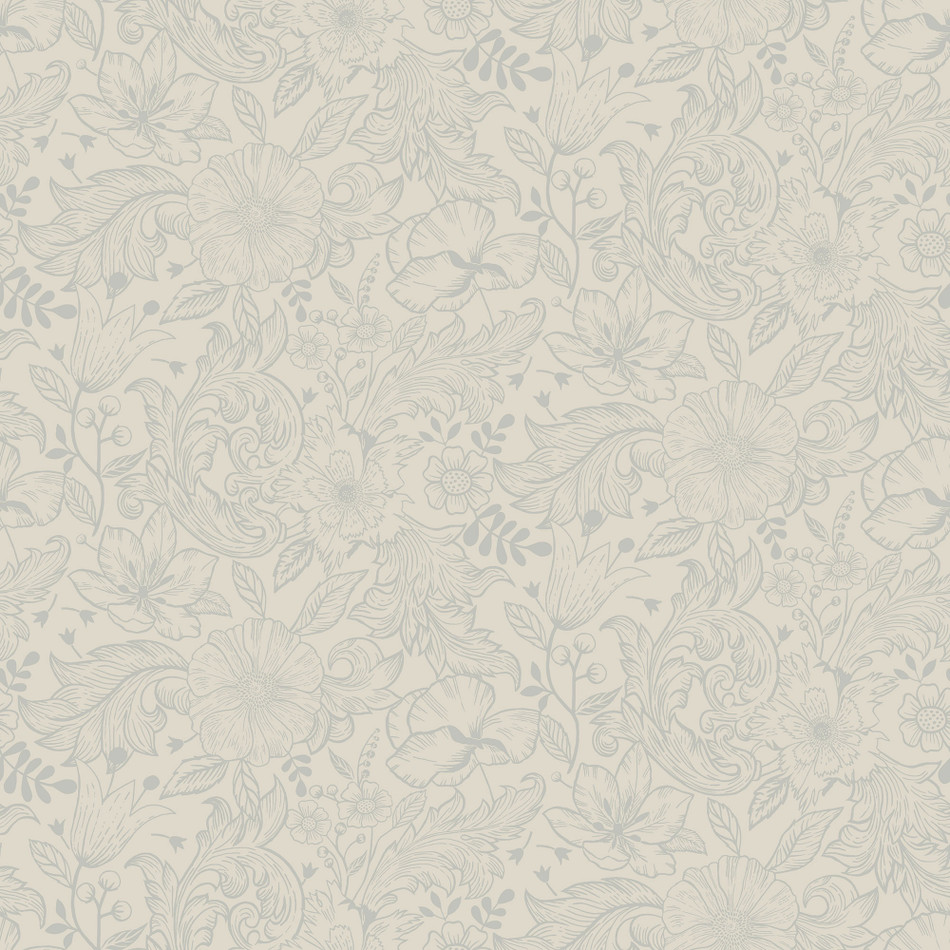 S13125 Wilma Sommarang White Wallpaper By Galerie
