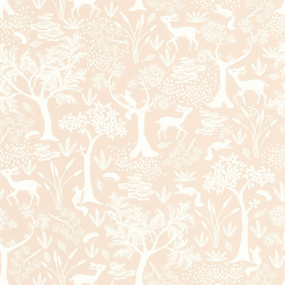 88264232 Poetic Forest Once Upon A Time Rose Nude Wallpaper by Casadeco