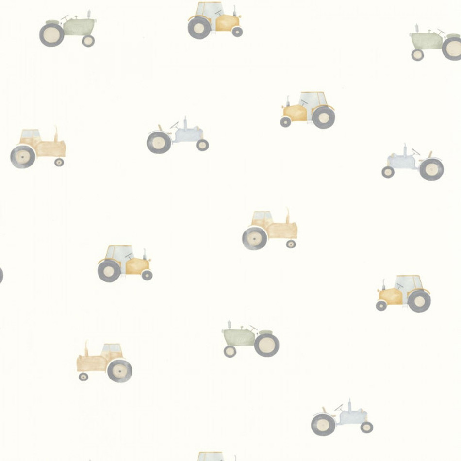 88361974 Vintage Tractor Once Upon A Time Naturel Wallpaper by Casadeco