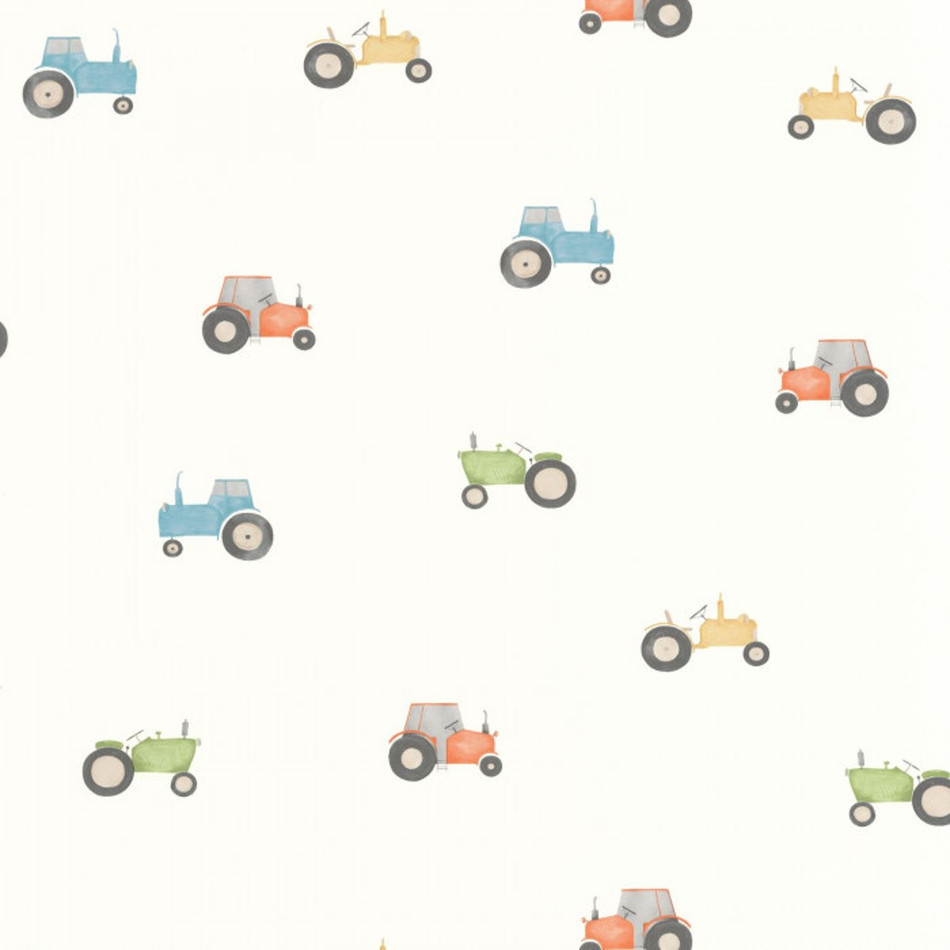 88368726 Vintage Tractor Once Upon A Time Multicolore Wallpaper by Casadeco