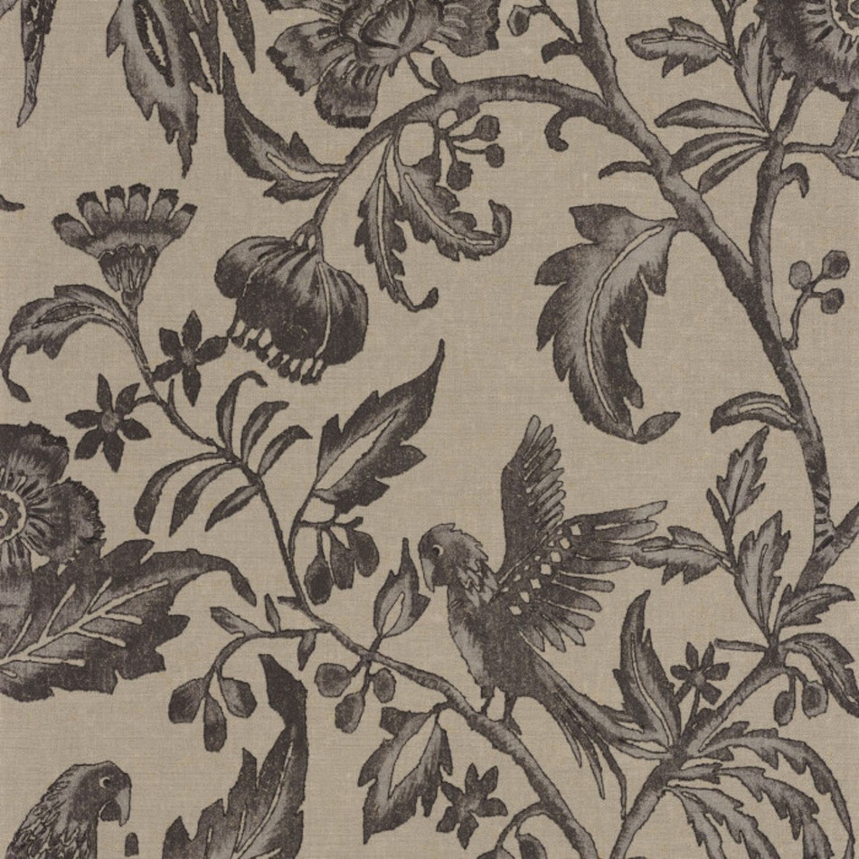 BALI88169700 Etourneau Bali Noir reglisse Wallpaper by Casadeco