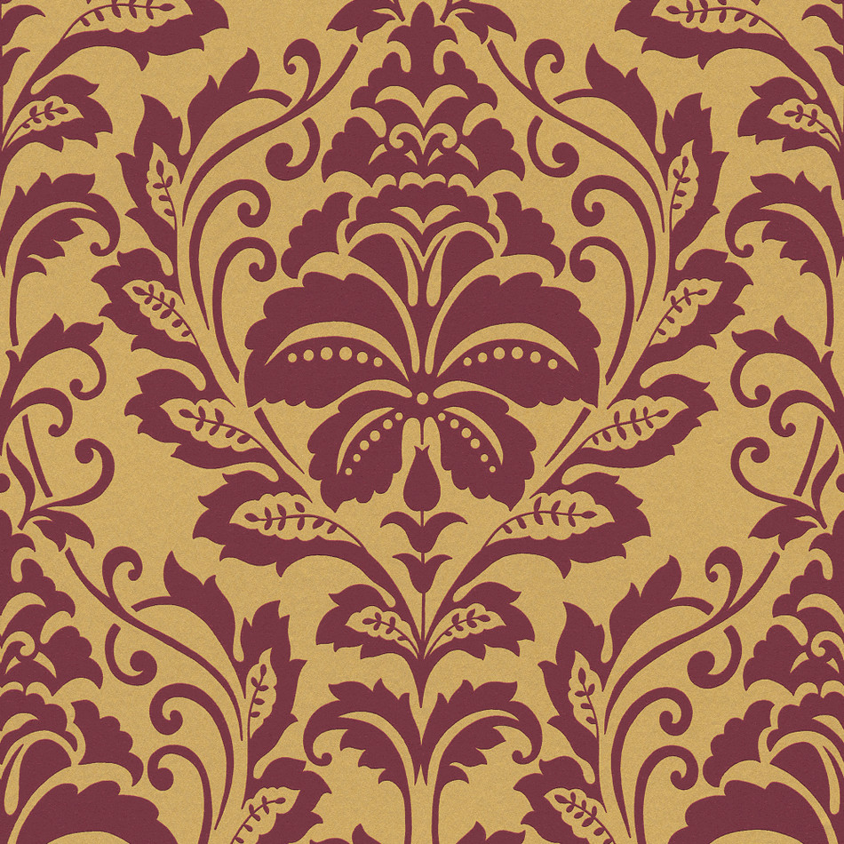 HO20027 Damask Motif Home Orange and Red Wallpaper By Galerie