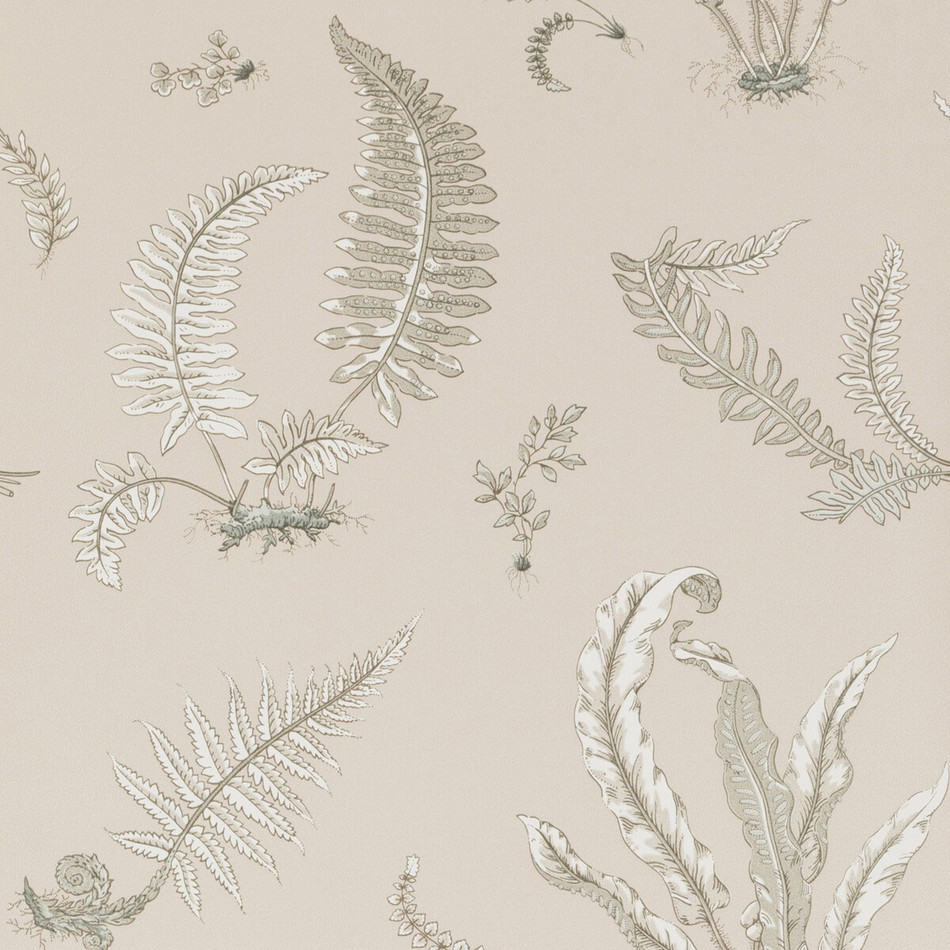 BW45044-08 Ferns Signature II Linen Wallpaper by GP & J Baker