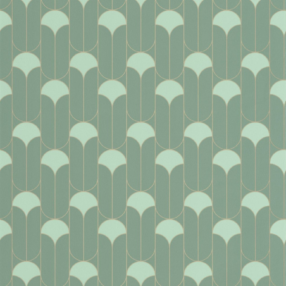 103967299 Paris Green & Co Vert de Gris Wallpaper By Caselio