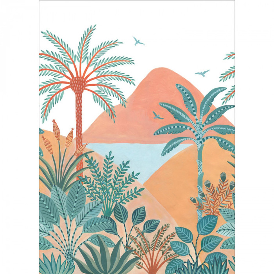 103753403 Viree Tropicale L'Epopee Multicouleurs Wallpaper By Caselio