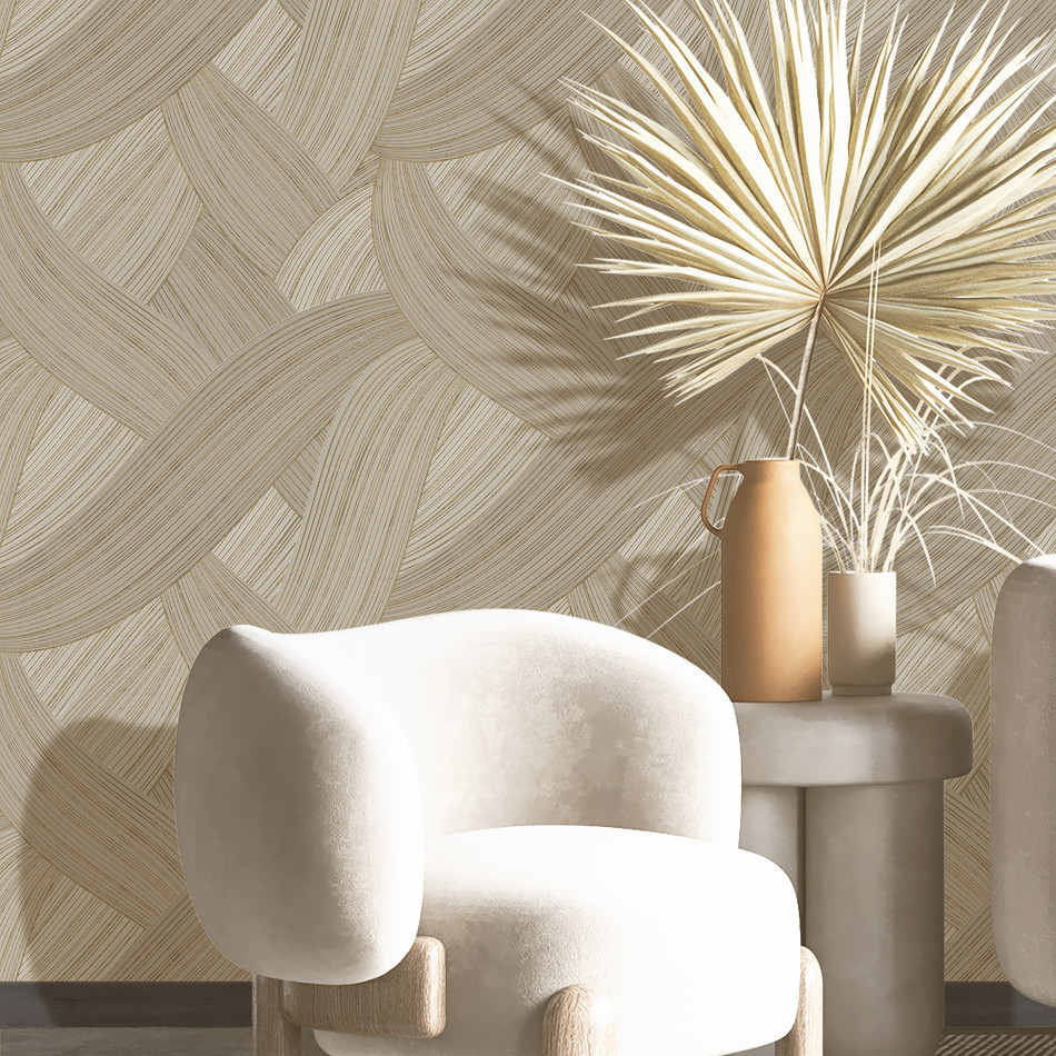 49334 Unito Stratum Beige Wallpaper By Galerie