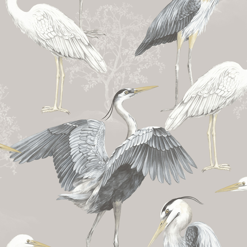283937 Heron Dimension Greige Wallpaper By Elegant Homes The Design Library