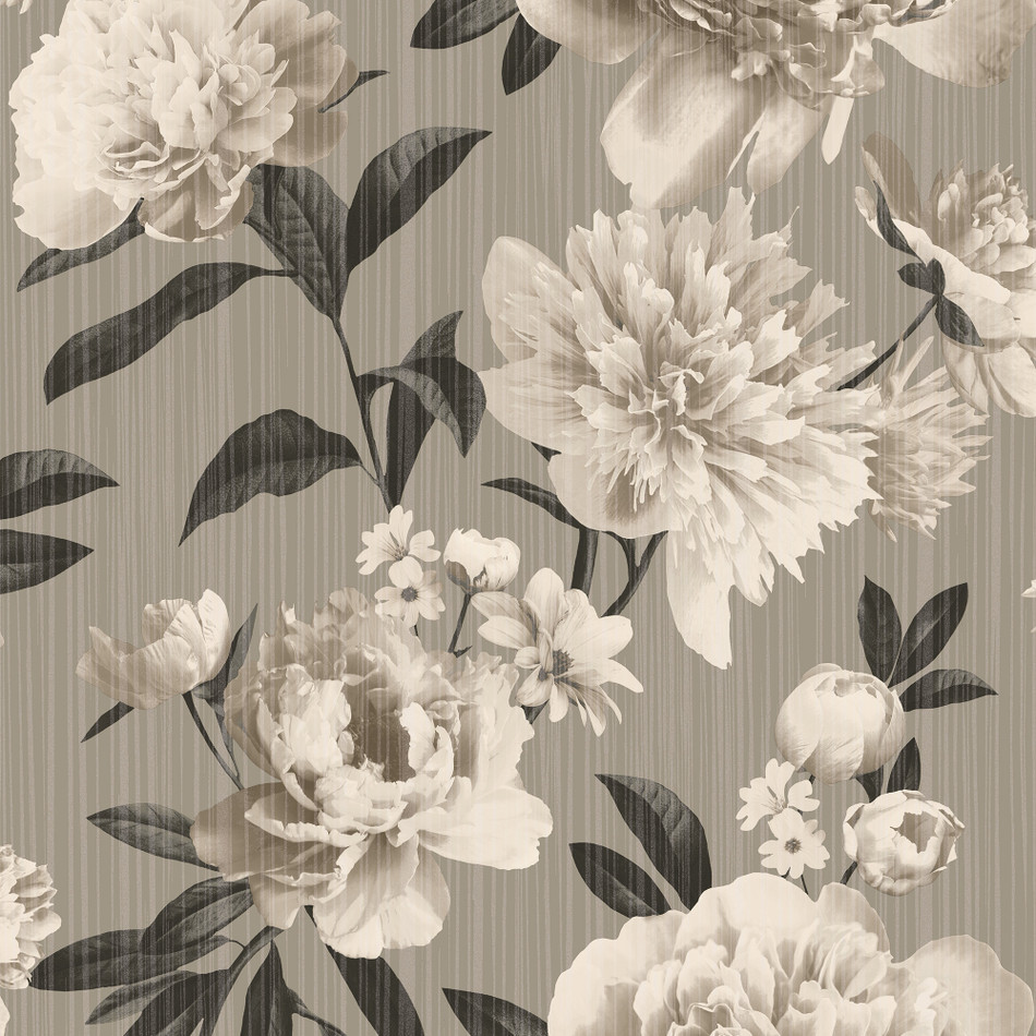 526875 Big Bloom Valentina Monotone Wallpaper By Vasari The Design Library